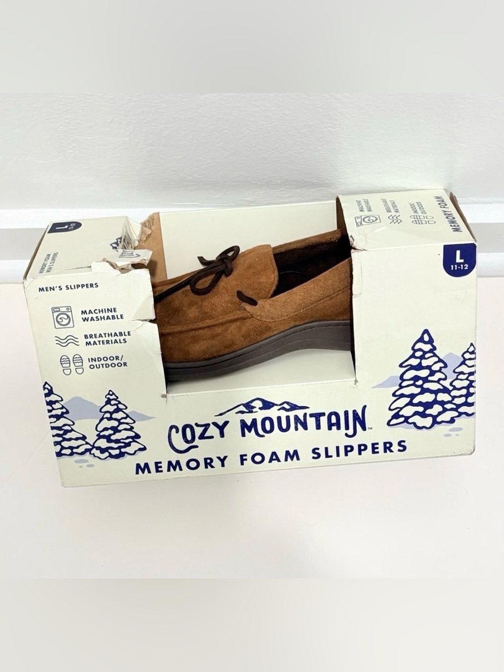 Men’s Tan Slip-On Memory Foam Loafers